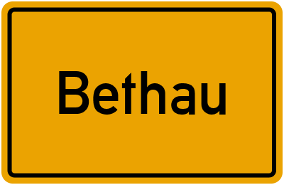 Ortsschild von Bethau in Sachsen-Anhalt