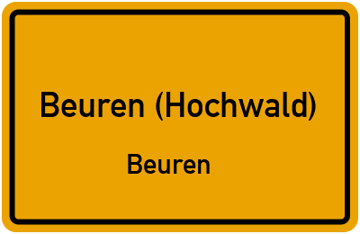Straßenverzeichnis Beuren (Hochwald) Beuren