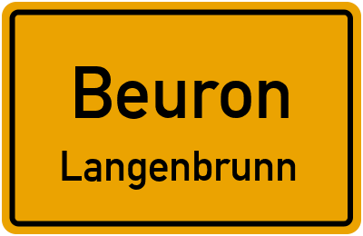 Ortsschild Beuron Langenbrunn
