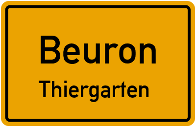 Ortsschild Beuron Thiergarten