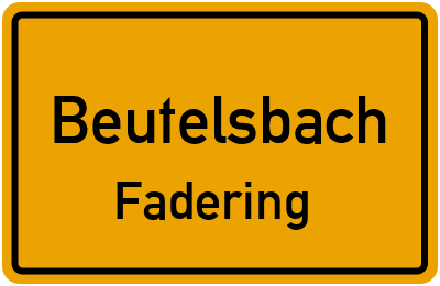 Straßenverzeichnis Beutelsbach Fadering