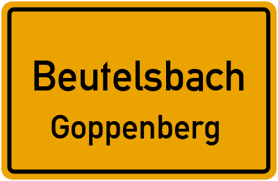 Straßenverzeichnis Beutelsbach Goppenberg