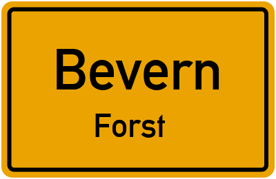 Straßenverzeichnis Bevern Forst