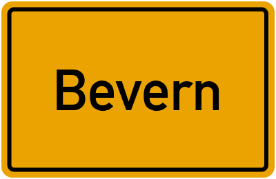 Ortsschild von Bevern in Niedersachsen
