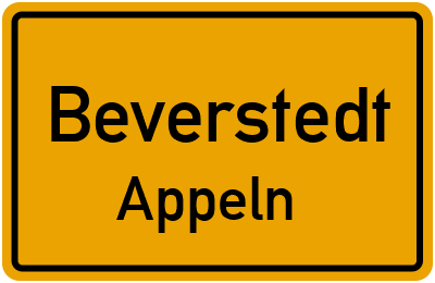 Straßenverzeichnis Beverstedt Appeln