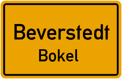 Ortsschild Beverstedt Bokel