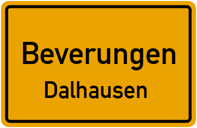 Ortsschild Beverungen Dalhausen