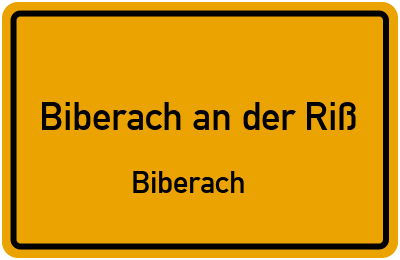 Straßenverzeichnis Biberach an der Riß Biberach