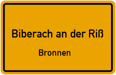 Straßenverzeichnis Biberach an der Riß Bronnen