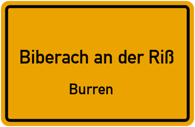 Straßenverzeichnis Biberach an der Riß Burren