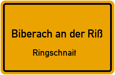 Straßenverzeichnis Biberach an der Riß Ringschnait