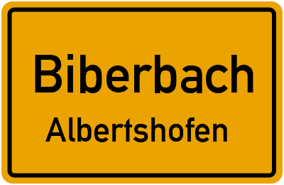 Straßenverzeichnis Biberbach Albertshofen