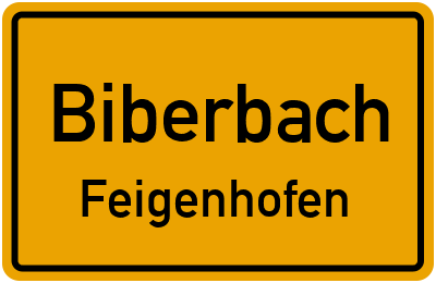 Straßenverzeichnis Biberbach Feigenhofen
