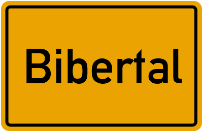 Ortsschild von Bibertal in Bayern