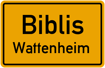 Ortsschild Biblis Wattenheim