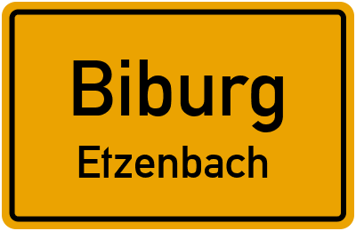 Straßenverzeichnis Biburg Etzenbach
