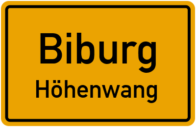 Straßenverzeichnis Biburg Höhenwang