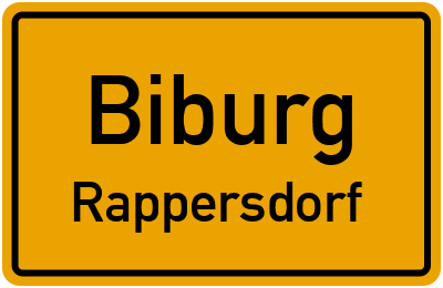 Straßenverzeichnis Biburg Rappersdorf