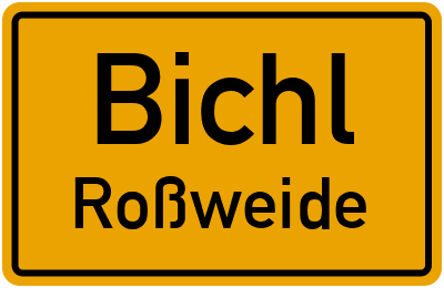 Straßenverzeichnis Bichl Roßweide
