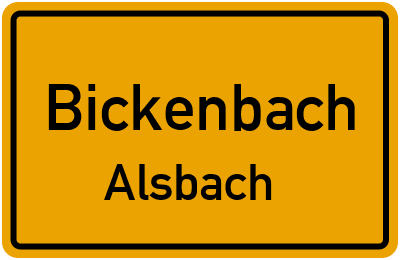 Straßenverzeichnis Bickenbach Alsbach