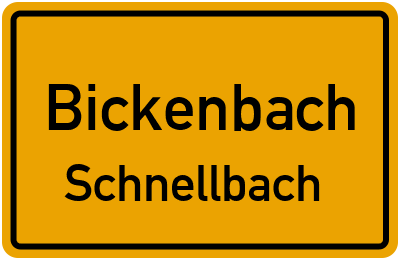 Straßenverzeichnis Bickenbach Schnellbach