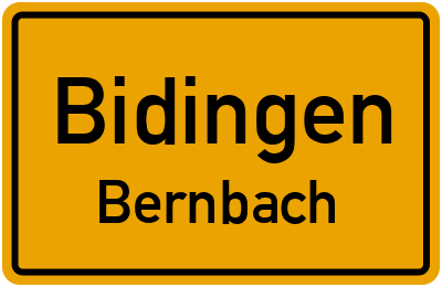 Ortsschild Bidingen Bernbach