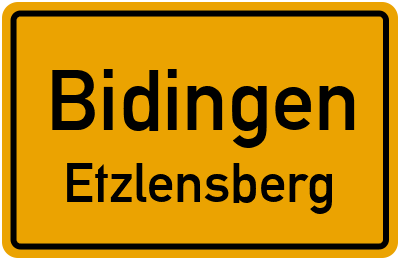 Straßenverzeichnis Bidingen Etzlensberg