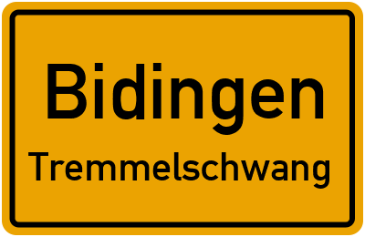 Straßenverzeichnis Bidingen Tremmelschwang