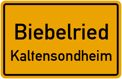 Straßenverzeichnis Biebelried Kaltensondheim