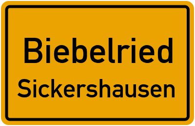 Straßenverzeichnis Biebelried Sickershausen