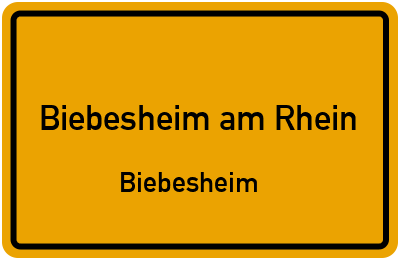 Straßenverzeichnis Biebesheim am Rhein Biebesheim