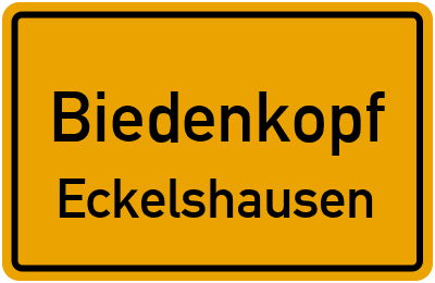 Straßenverzeichnis Biedenkopf Eckelshausen