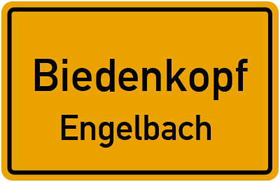Straßenverzeichnis Biedenkopf Engelbach