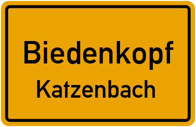 Straßenverzeichnis Biedenkopf Katzenbach