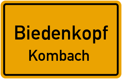 Straßenverzeichnis Biedenkopf Kombach