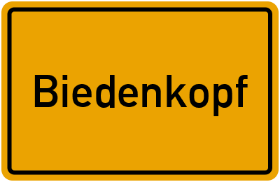 Ortsschild von Biedenkopf in Hessen