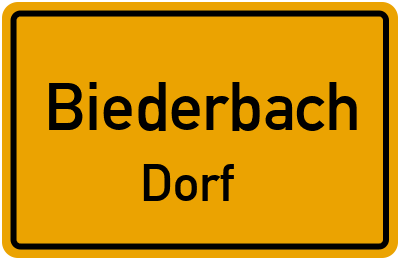 Straßenverzeichnis Biederbach Dorf