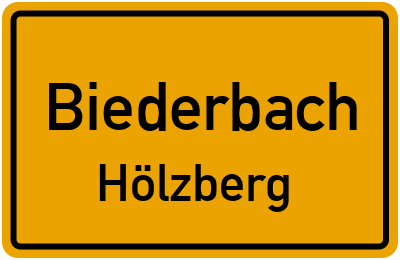 Straßenverzeichnis Biederbach Hölzberg