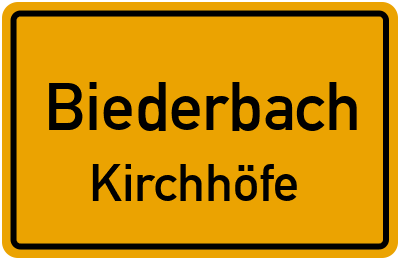 Straßenverzeichnis Biederbach Kirchhöfe