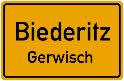 Straßenverzeichnis Biederitz Gerwisch