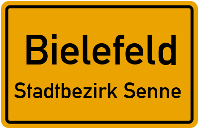 Straßenverzeichnis Bielefeld Stadtbezirk Senne