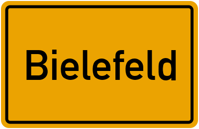 Ortsschild von Stadt Bielefeld in Nordrhein-Westfalen