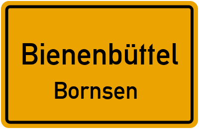 Ortsschild Bienenbüttel Bornsen