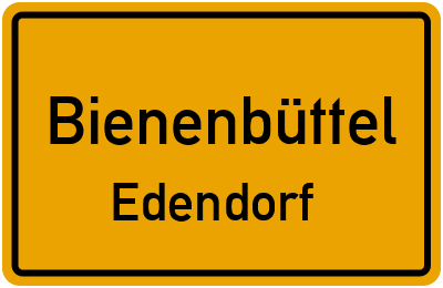Ortsschild Bienenbüttel Edendorf