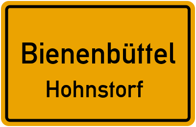 Ortsschild Bienenbüttel Hohnstorf
