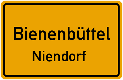 Ortsschild Bienenbüttel Niendorf
