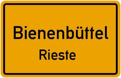 Straßenverzeichnis Bienenbüttel Rieste