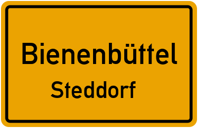 Ortsschild Bienenbüttel Steddorf