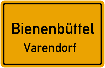 Ortsschild Bienenbüttel Varendorf