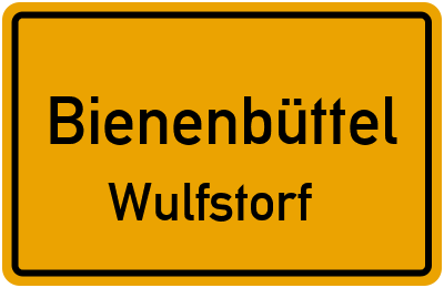 Ortsschild Bienenbüttel Wulfstorf